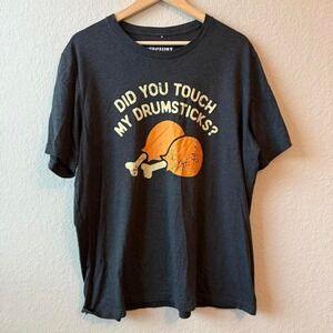 Moonshot Men's Grey Graphic Tee Drumsticks Size 2XL